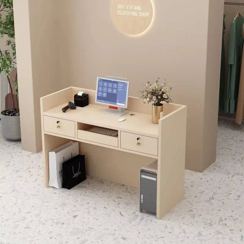 

Desks Minimalist White Modern Reception Small Bar Design Office Reception Desks Front Beauty Mostrador Commercial Furniture