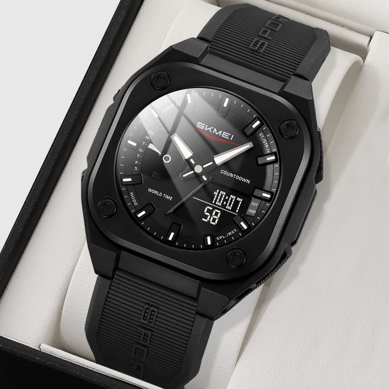 SKMEI Creative Chrono Waterproof Wristwatch Outdoor Military Double Display Digital Electronic Watch Fashion Watch For Men Women