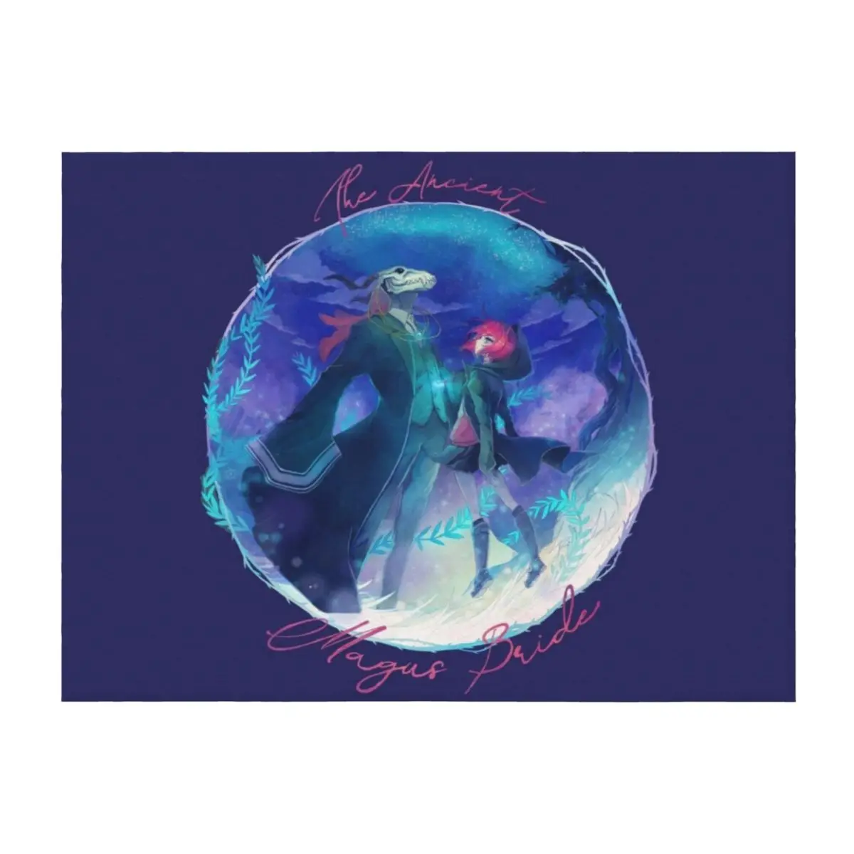 

The Ancient Magus Bride - Mahoutsukai no. Yome typo poster (square ver.) Throw Blanket Multi-Purpose Bed linens Luxury Blankets