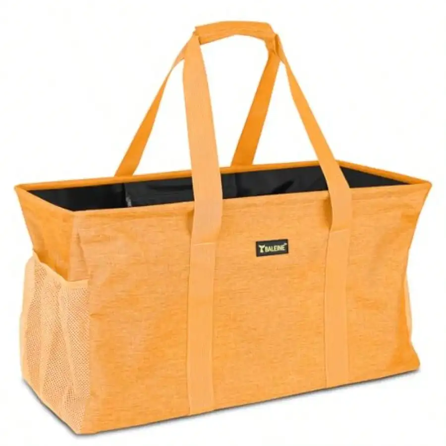 

Сумка-тоут WSXC BALEINE Extra Large Utility Tote Bag с проволочным каркасом для хранения, желтая, 22''x12''x10''