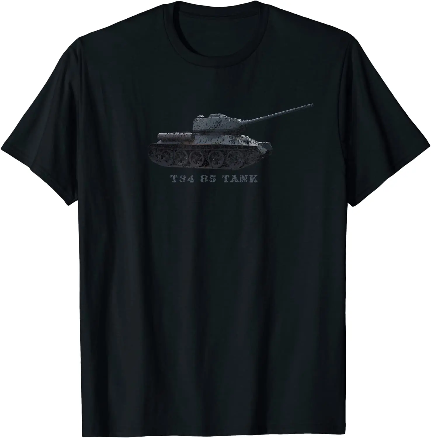 

T34 85 Russian Tank WW2 Illustration Men T-Shirt Short Sleeve Casual 100% Cotton O-Neck Summer Harajuku TShirt