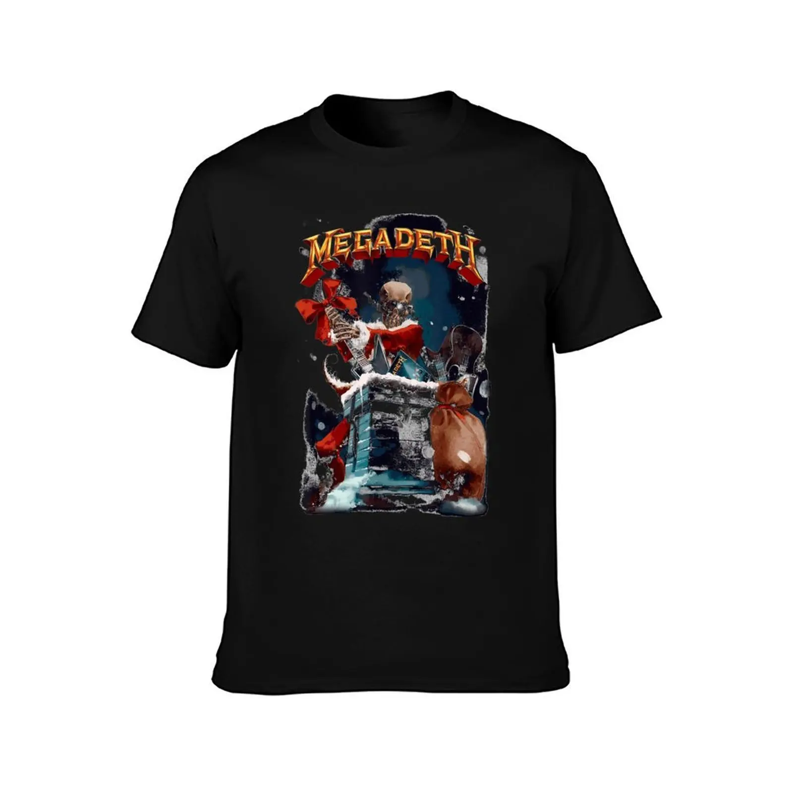 Mega Death Santa Vic Chimney Holiday T-Shirt Running Gym Short Sleeve Sports Tee T-Shirt