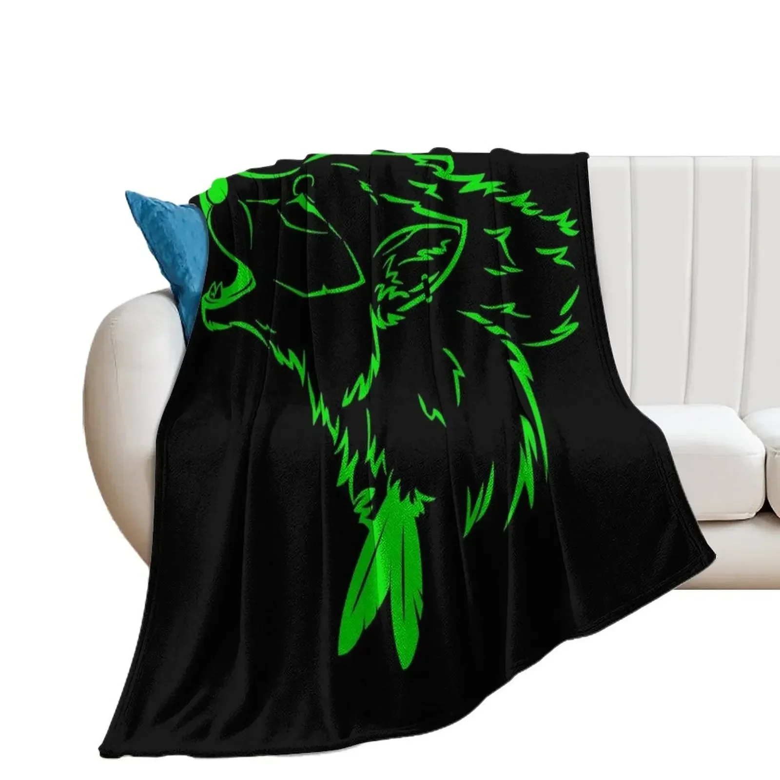 Howl (green) Throw Blanket for babies Summer Blankets