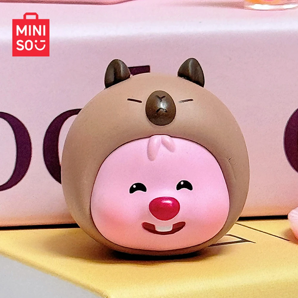 MINISO figurki Anime Loopy seria zwierząt pudełko z niespodzianką Model lalki Cartoon Kawaii śliczny Model na biurko ozdoby dekoracyjne prezent