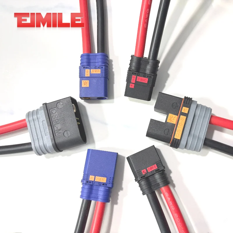 QS8 QS9L QS10‑S Anti‑Spark Battery Terminal Connector Wire 6AWG 8AWG for RC Model Airplane UAV Drone Electric Motorcycle E‑Bike