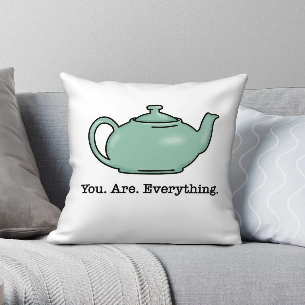 Pam Beesly Jim Halpert Teapot Pillowcase Polyester Linen Velvet Creative Zip Decor Pillow Case Bed Cushion Cover 18