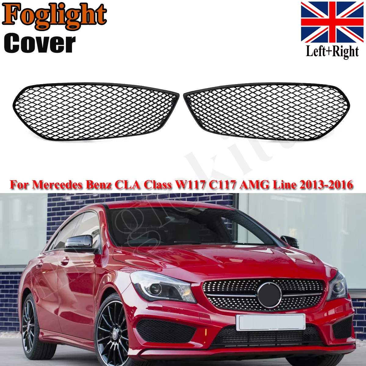 

Для 2014-2016 Mercedes W117 CLA250 CLA45 передний бампер противотуманная фара решетка 2 шт.