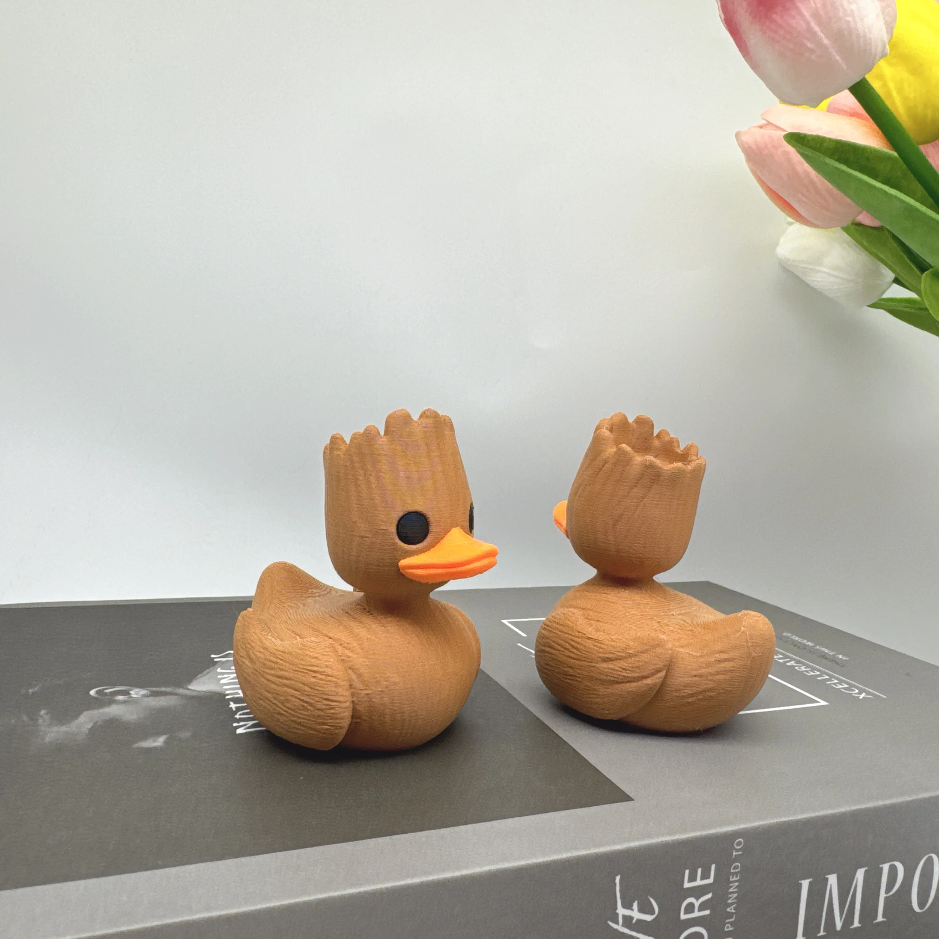 3D Printing, Groot Duck Statue Plastic, Desktop Living Room Cafe Decorations, Halloween Christmas Perfect Gift for Animal Lovers