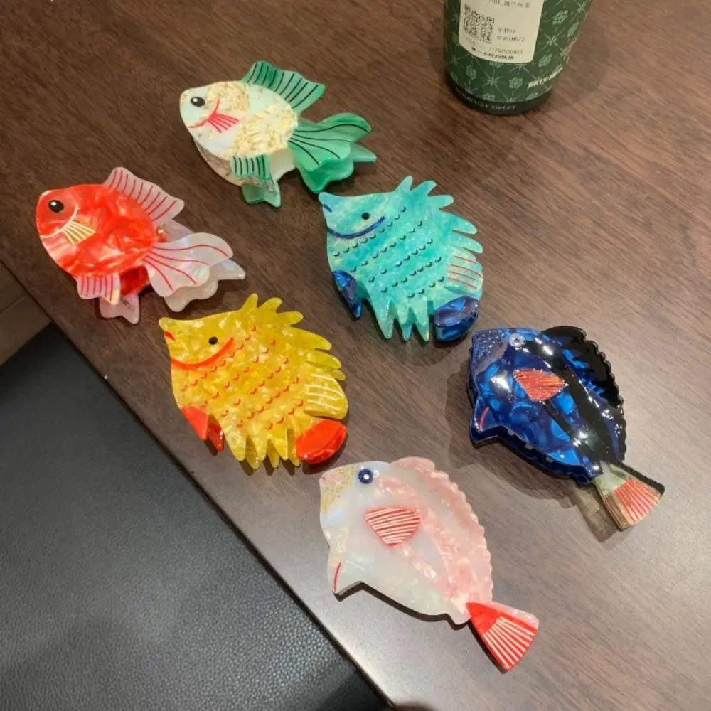 

Goldfish Acetate Ocean Animal Hair Claw Large Geometry Fish Grab Clip Shark Clip Hair Accessories Marine Life Fish Hair Clip