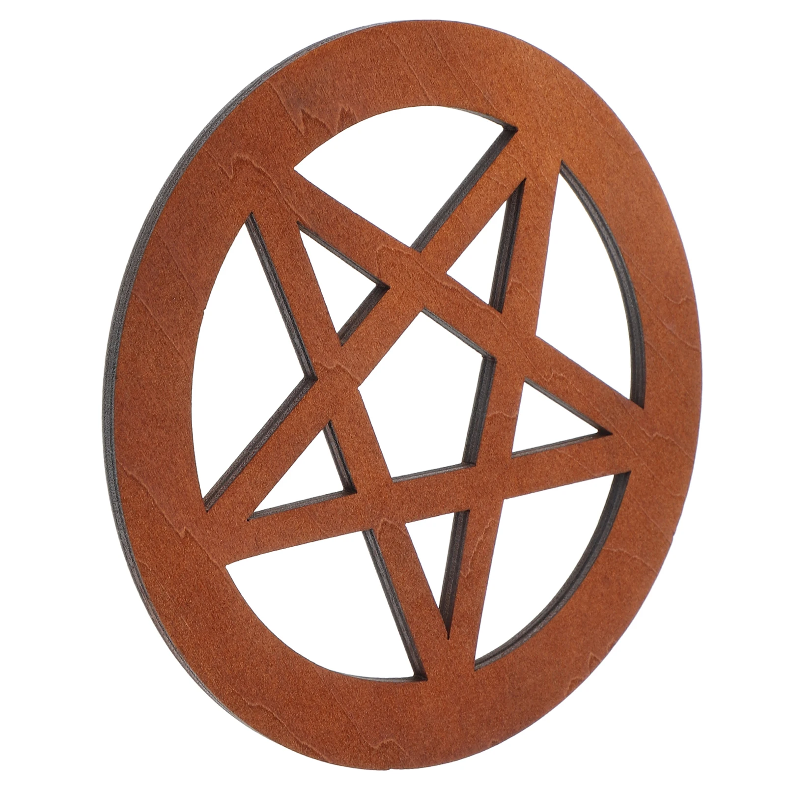 

Wooden Pentagram Altar Tile Home Decoration Coaster Wiccan Centerpiece Table Decor Religious Rites Adornment Yoga Premium Wood