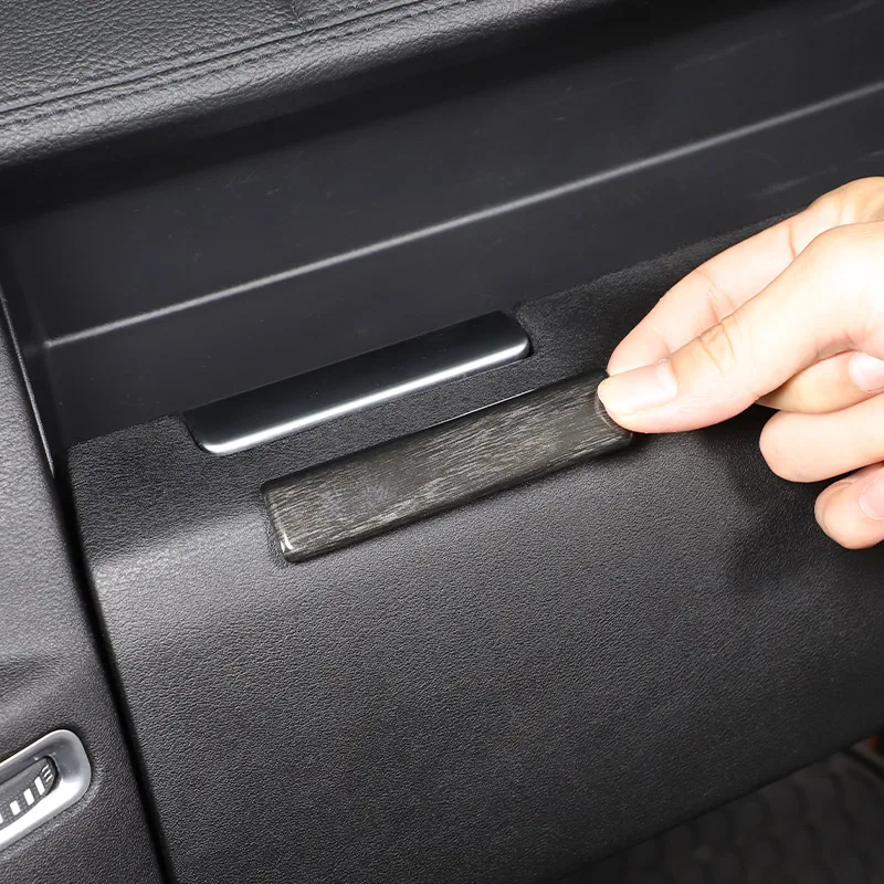 For Land Rover Discovery 4 LR4 2010-2016 ABS Black Wood Grain Car Dashboard Storage Box Switch Cover Sticker Car Accessories