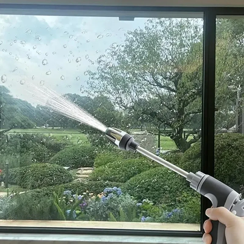 High Pressure Car Wash Water Gun Household Car Wash Tools Metal Extension Rod Rubber Coating Hand Garden Irrigation