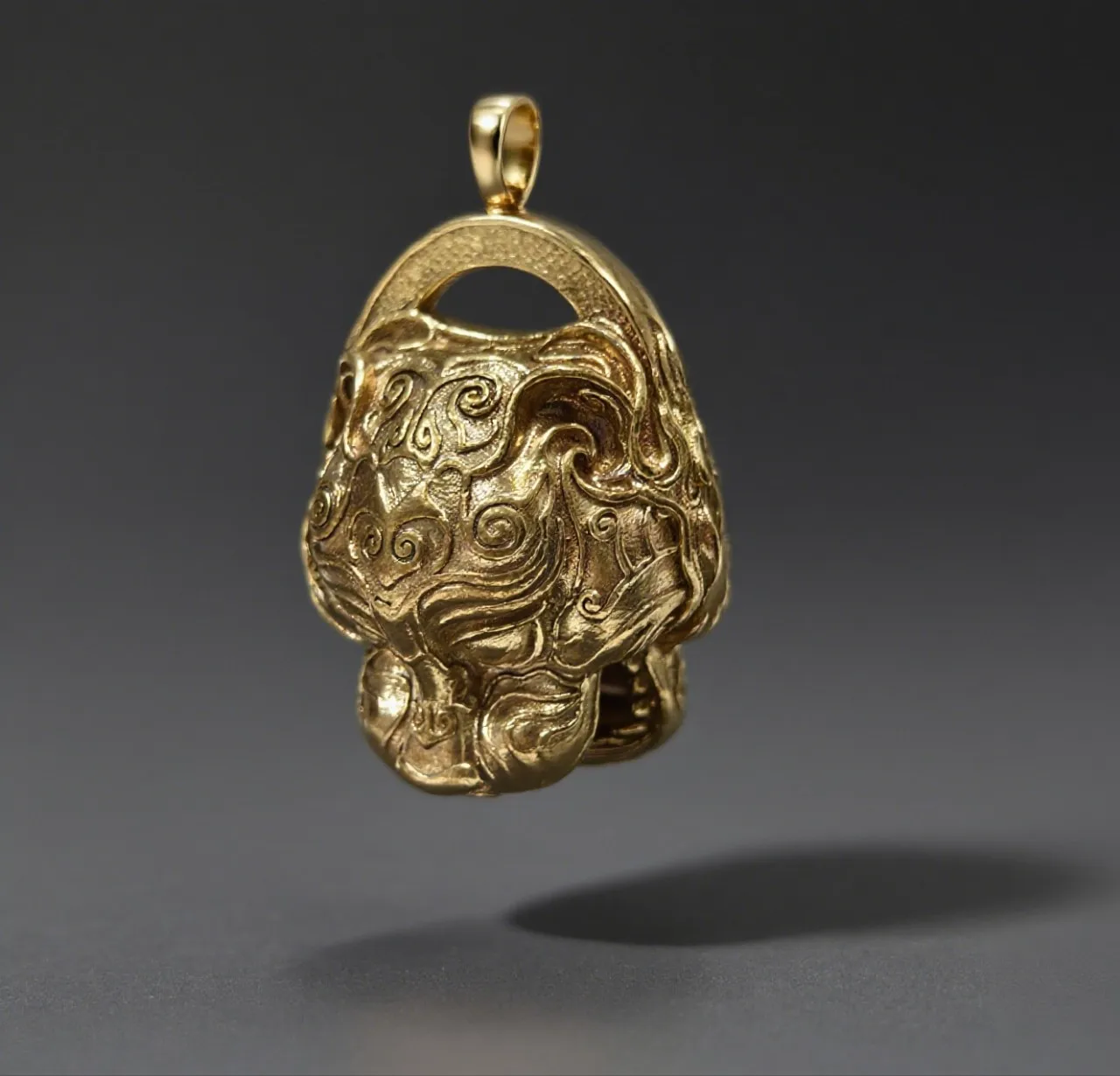 

Бог богатства, семь звезд и восемь триграмм, ожерелье с подвеской в виде колокольчика в виде головы тигра, оригинальный продукт для рукоделия