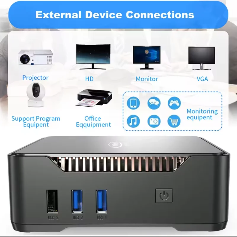 GK3 PRO Mini PC Intel Pentium N100 Windows 11 Pro 32 GB DDR4 1 TB SSD WIFI5 BT 4.2 1000 M LAN Risoluzione 4K PC da gioco a tripla uscita