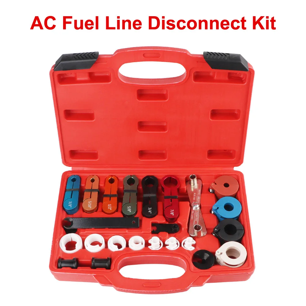 Quick Disconnect Tool Set With Tool Box Car  Repair Tool Automobile Accessories AC Fuel Line Disconnect Kit Universal 26pcs