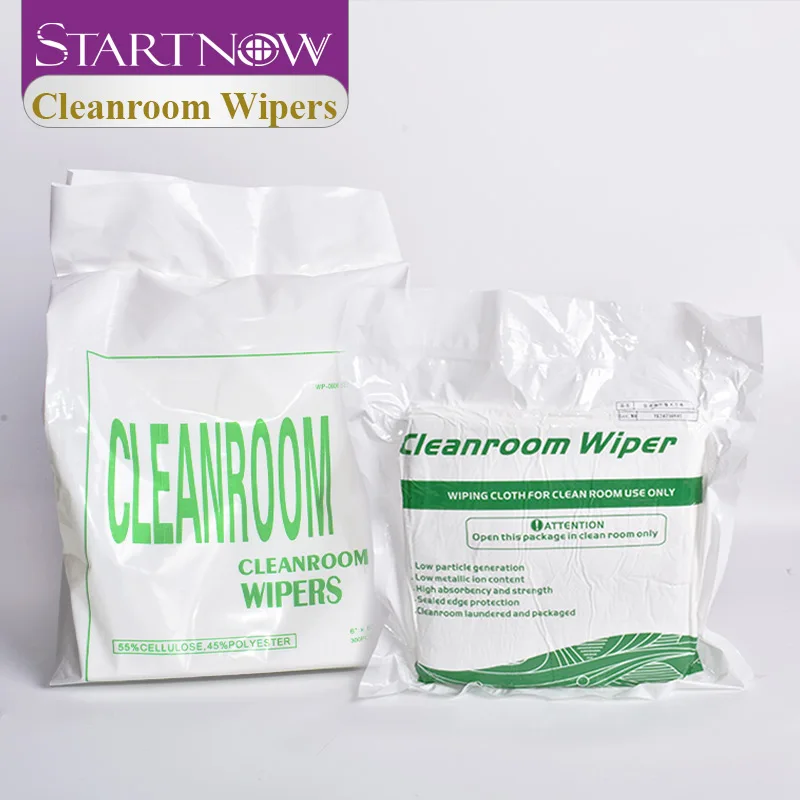 

Startnow Polyester Fiber Cleanroom Wiper 6"x6" 300PCS/Bag 15x15cm Soft Wiping Cloth Cleanning Mechanic Laser Cutting Head Lenses