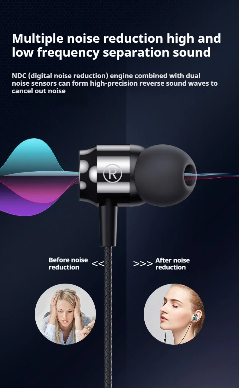 EARDECO Für Samsung Kopfhörer HiFi-Sound In-Ear USB Typ C 3,5mm Mit Kabelsteuerung Kabelgebundene Ohrhörer Für Galaxy S24 S23 S22 Ultra – Detail 11