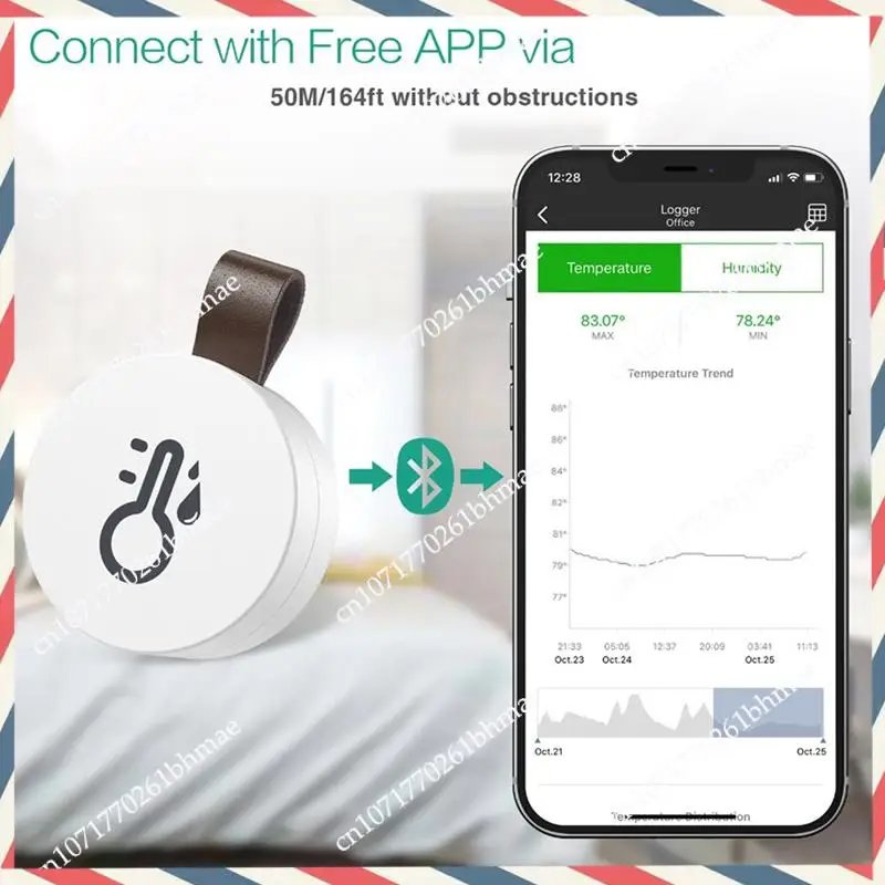 -A21Z 2 Pcs Hygrometer Bluetooth Remote Control Thermometer Accurate Indoor Temperature Humidity Sensor