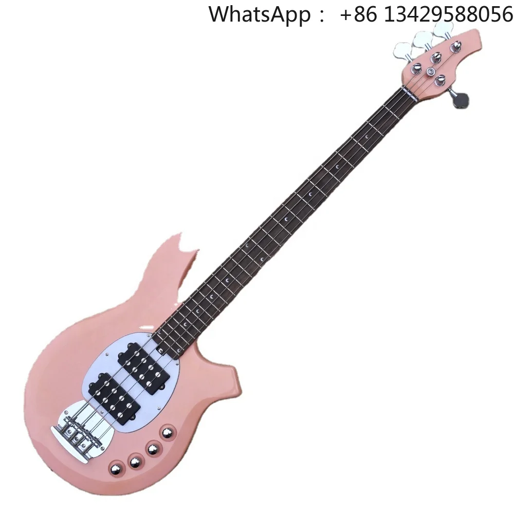 Flyoung  4 Strings Pink Electric Bass Guitar Musical instruments Bass Guitar Bajo Electrico