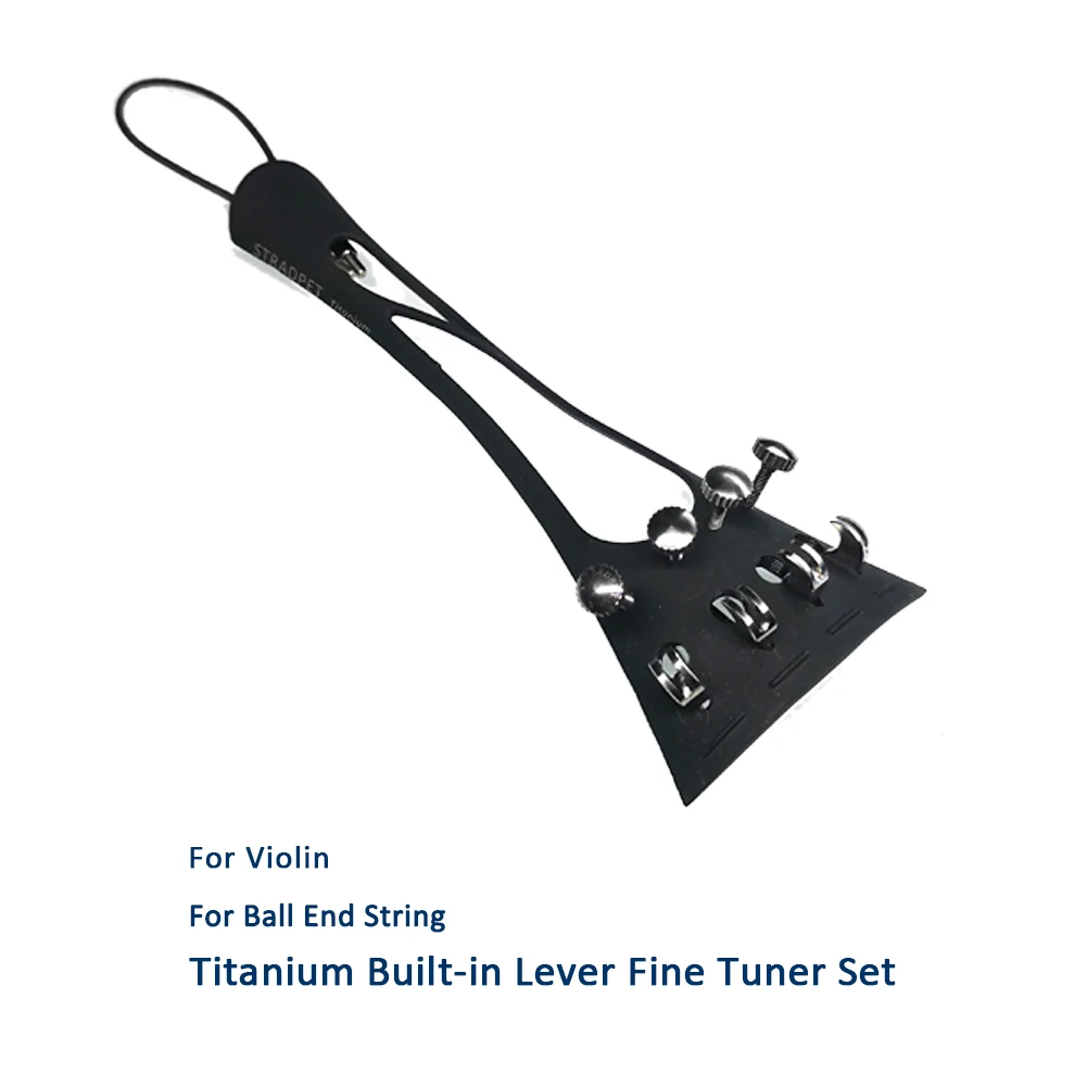 STRADPET Built-in Titanium Lever Fine Tuner Set for Violin (one tuner with its screws), Violin Accessories