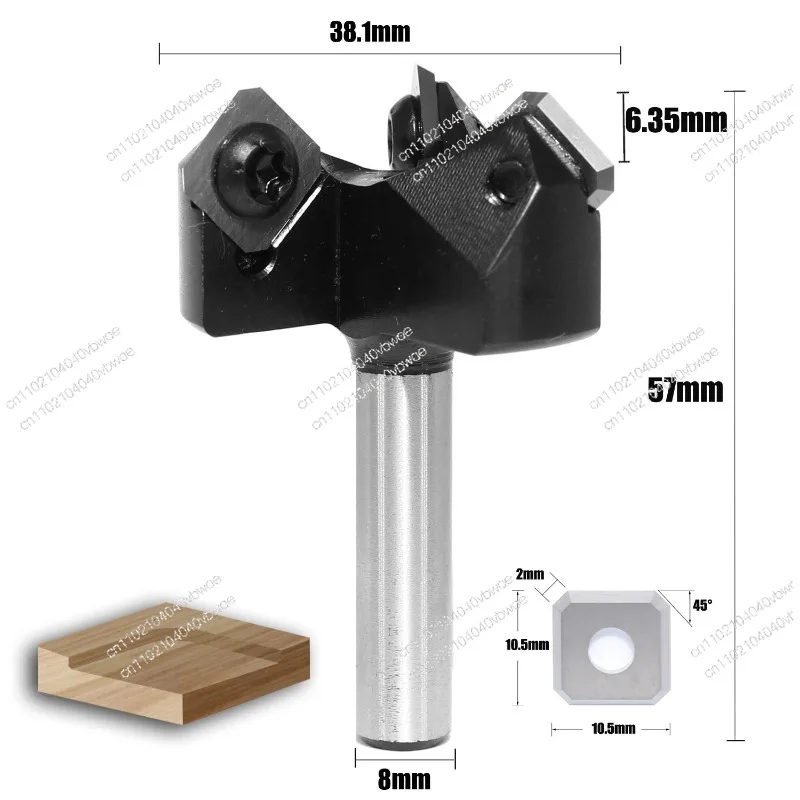 Helical tooth breaker 6mm handle 8 handle 1/2 high-end woodworking milling cutter