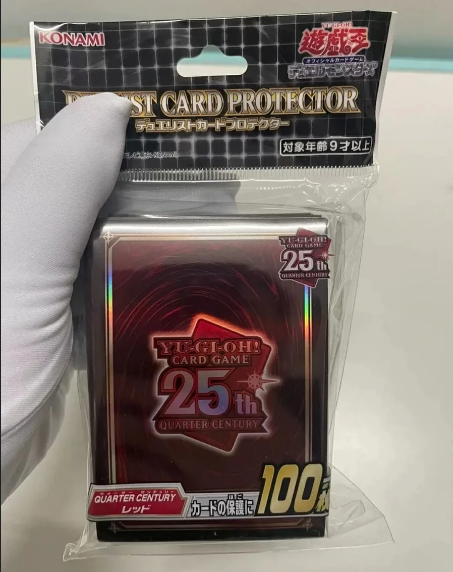 

100Pcs Yugioh KONAMI Duel Monsters 25th Quarter Century Collection Official Sealed Duelist Card Protector Sleeves