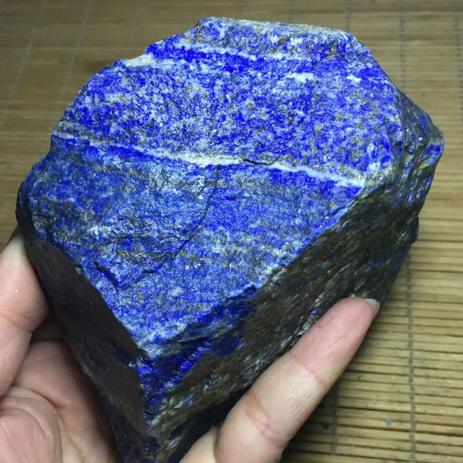 

Natural Blue Lapis Lazuli Crystal Mineral Stone Rough Specimen Healing