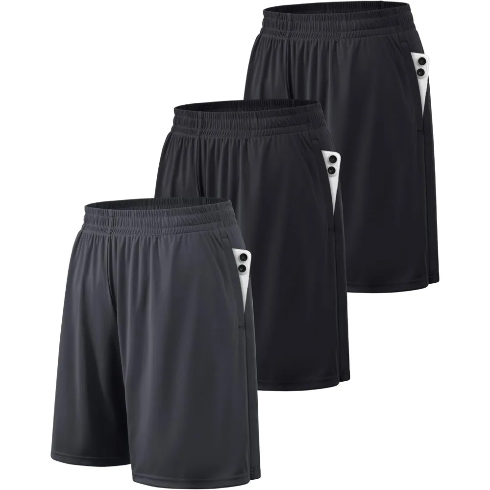 

Athletic Shorts for Men with Pockets and Elastic Waistband Quick Dry Activewear