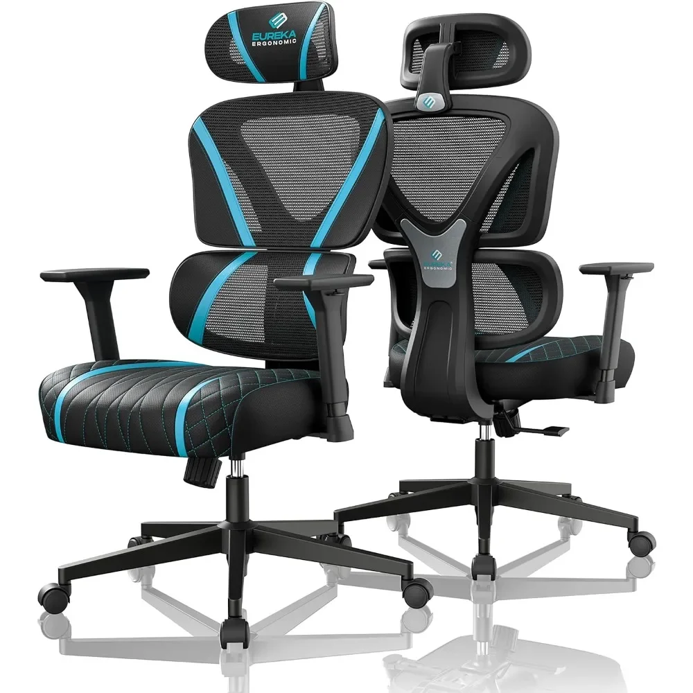 

Gaming Chair,Mesh Home Office Desk Chairs,Dual Back Adaptive Lumbar Support, Breathable Comfortable PC Computer Reclining Chair
