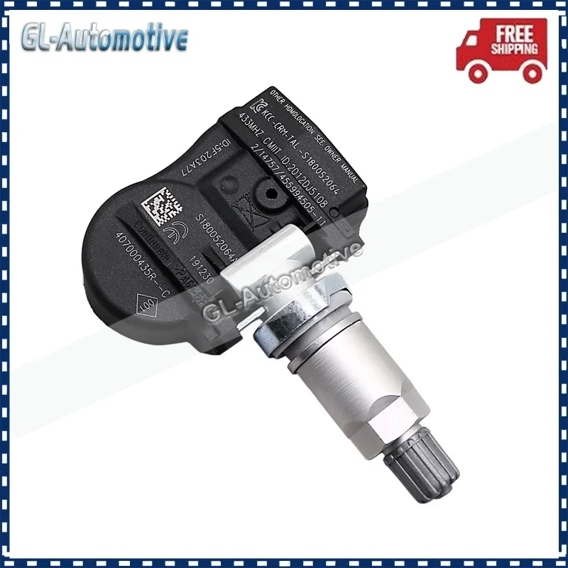 4PCS Tire Pressure Sensor For Renault Fluence Laguna Scenic Megane Zoe 407000435R 407003743R 433HMz