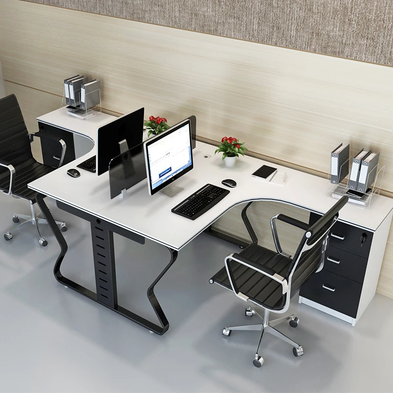 

Employee office desk and chair combination, simple and modern 2/4/6 person screen card seat, financial office desk