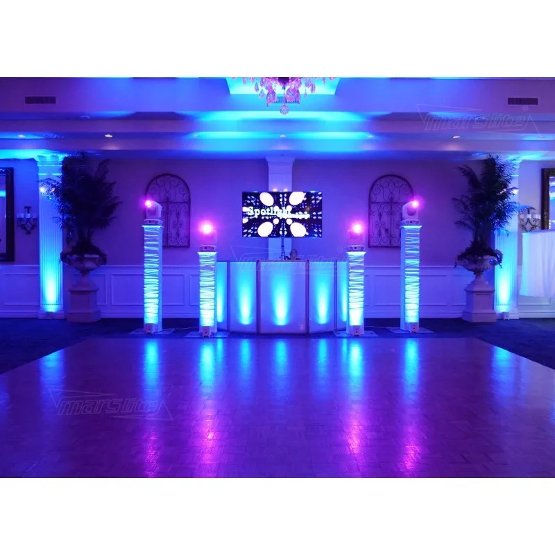 Marslite 6*18W Uplights Battery Wireless Backdrop RGBWA+UV Wedding Party Dj Lights Stage Par Wireless Uplights with Case