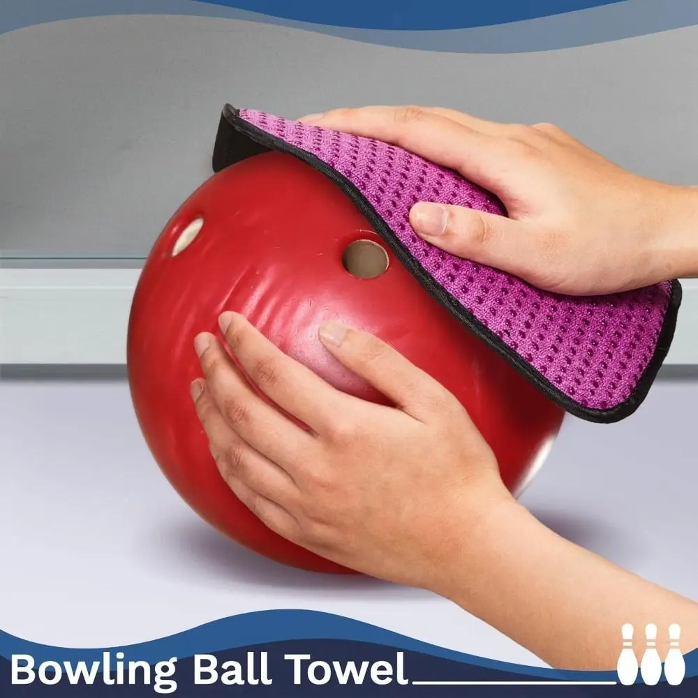 Dirt Removal Bowling Ball Towel Double Sided Microfiber Bowling Ball Pad Reusable Absorbent Bowling Ball Shammy