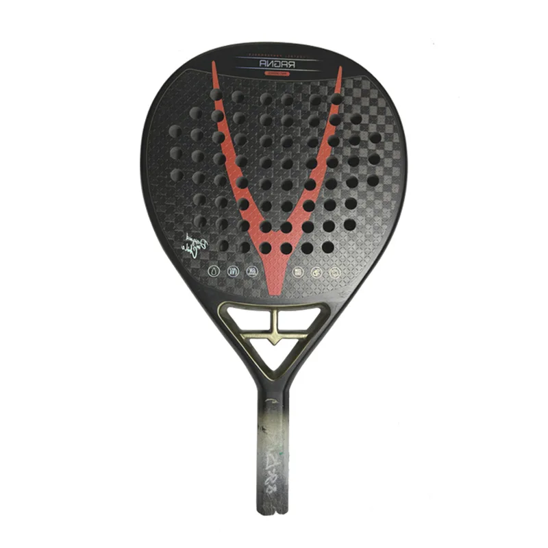 

Carbon fiber material 12K round padel racket for advanced competitive players, premium hitting control full OEM custom logo fact