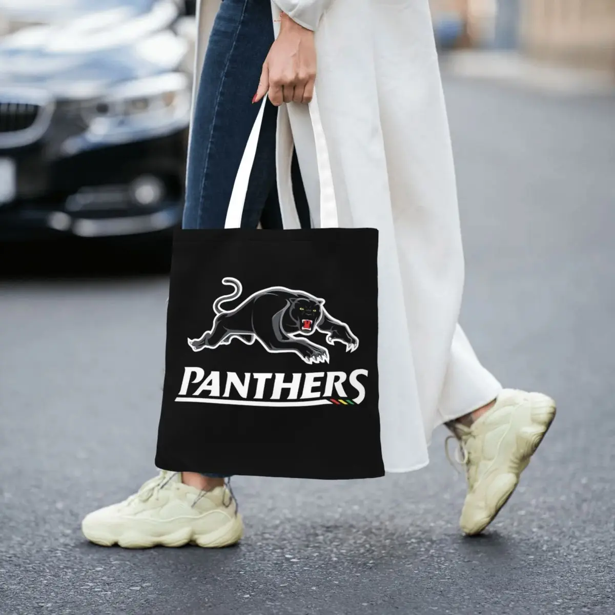 

Сумки для покупок Panthers-Penrit, складная холщовая большая сумка, женская сумка через плечо, дорожная сумка