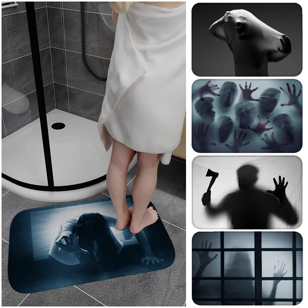 الظلام هالوين غيبوبة Sadako حمام حصيرة الشمال نمط المنزل ممسحة الحمام المرحاض الحصير غرفة نوم ترحيب ممسحة