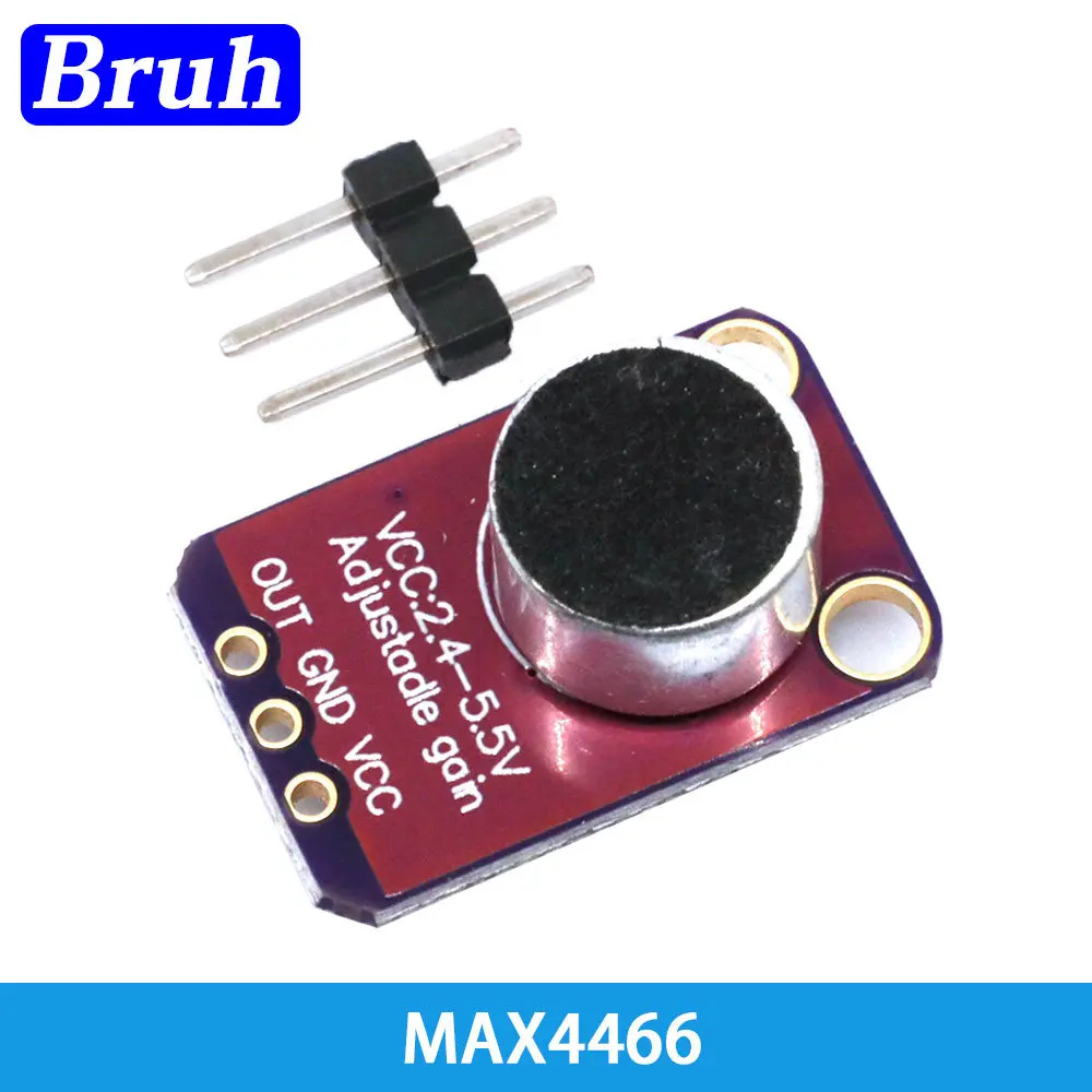 MAX4466 Electret Microphone Amplifier Module MAX4466 Adjustable Gain For Arduino MAX9814 Microphone AGC Board Sound Sensor