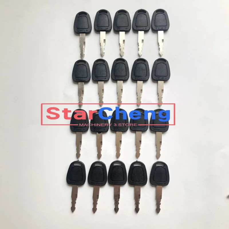 Higher Quality 20PCS D100 Ignition Key 110702-00151 for Daewoo Terex Doosan Excavator Heavy Equipment Engine Accessories