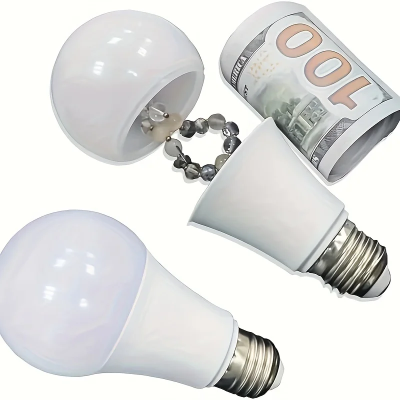 صندوق تخزين لمبة الإضاءة المخفية للتخزين الآمن والسر