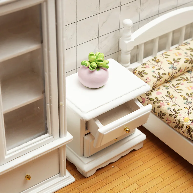 2picecs 1:12 منضدة مصغرة، طبقة مزدوجة مصنوعة يدويًا، ديكور أثاث بيت الدمى 2025 #1