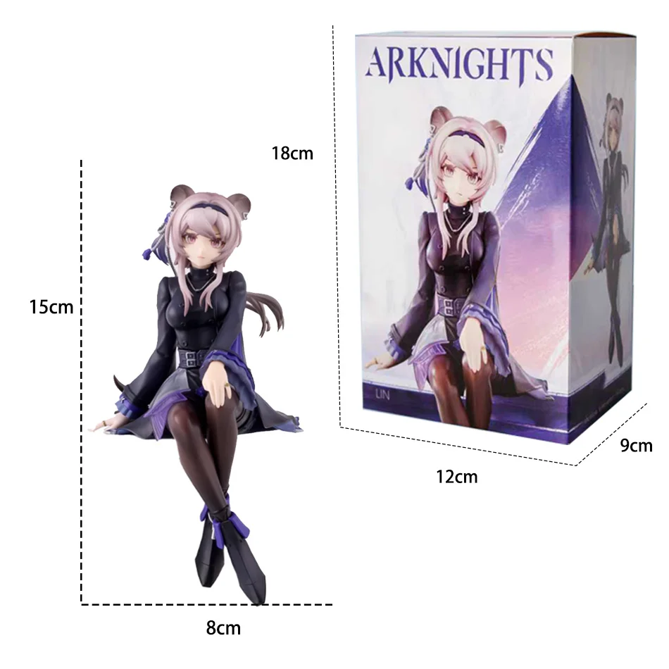 Bandai Original Arknights Lin Noodle Stopper Anime Action Figure PVC Modelo Brinquedo Colecionável