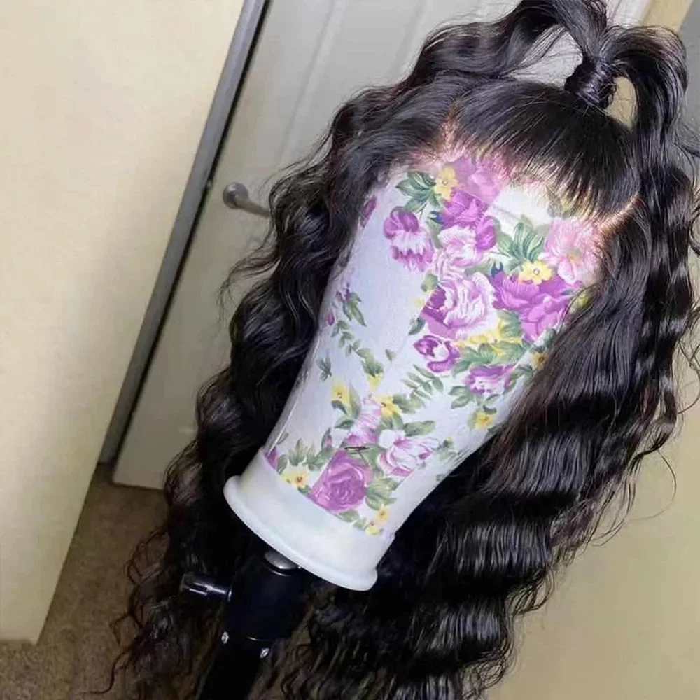 

26 Inch Black Glueless 180 Density Kinky Curly Lace Front Wig For Black Women BabyHair Heat Resistant Preplucked Daily