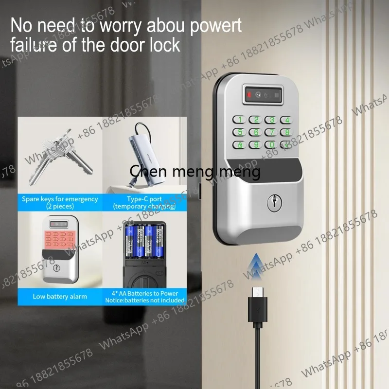 

Водонепроницаемый умный дверной замок IP65 с распознаванием вен ладони, паролем и поддержкой Tuya BLE для умного дома K9P