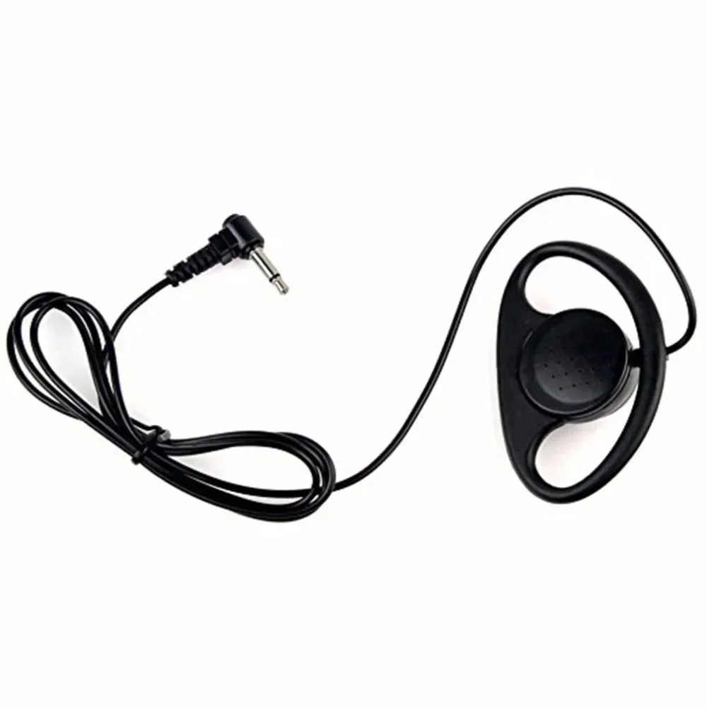 New Comfortable Pin 3.5mm D Shape Listen Only Soft Rubber Earpiece Headset For Motorola Radio Anti Noise earphone