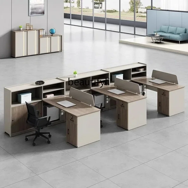 

ls 27Simple modern screen partition single person financial desk office staff card space