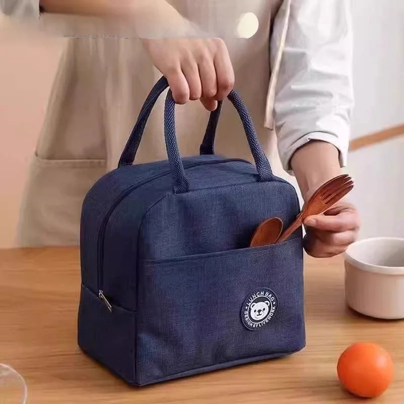 Bolsa Térmica Reforçada para Almoço, Lancheira Portátil, Bolsa para Café da Manhã, Organizador de Armazenamento para Trabalha...