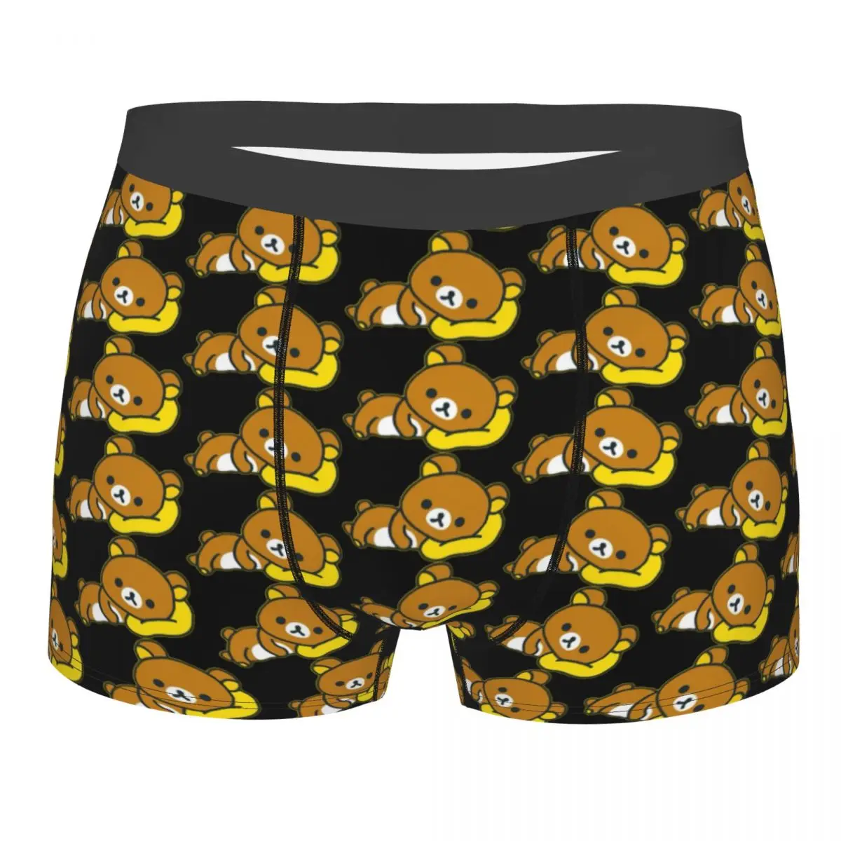 

Нижнее белье с героями мультфильмов Rilakkuma на заказ, мужские трусы-боксеры с принтом, шорты, дышащие трусы