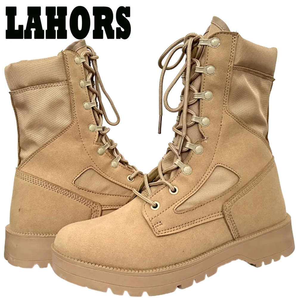 Lahors Marke Mann Kampf taktische Stiefel wasserdichte Outdoor-Wanderschuhe Wüste Armee Stiefel atmungsaktive männliche Stiefeletten