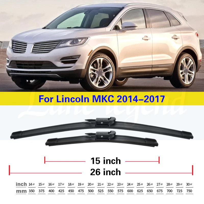 Wischer vorne hinten Wischer blätter für Lincoln mkc 2014 2015 2016 2017 Windschutz scheibe Windschutz scheibe Autozubehör 26 "15" 12"