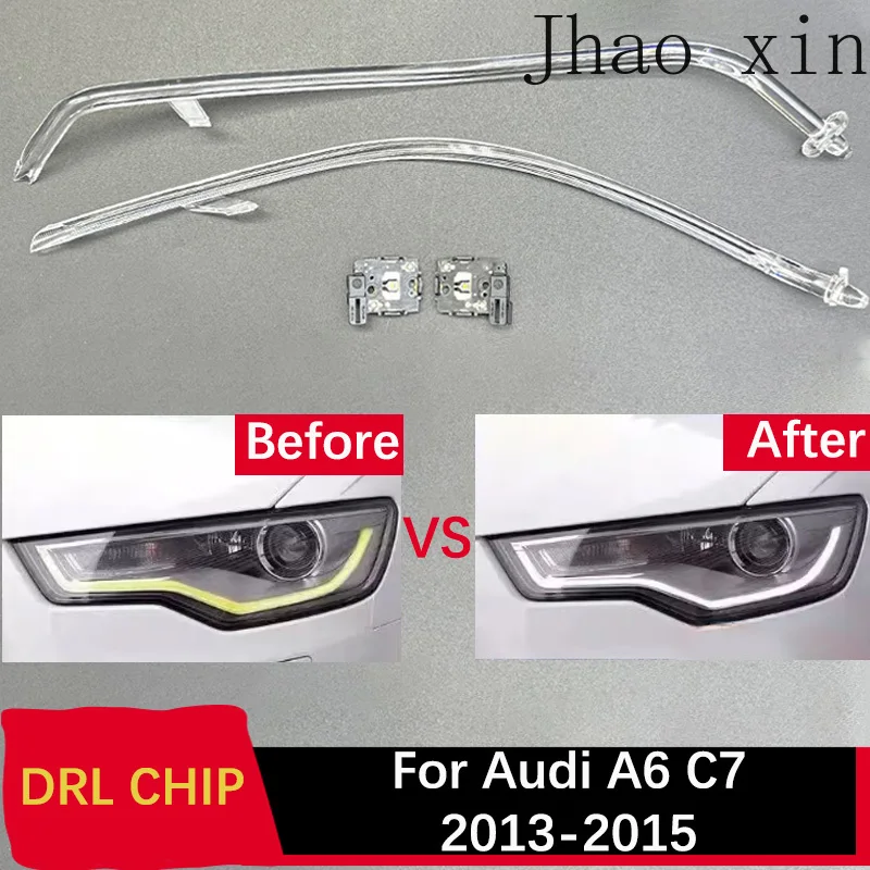 

White Light Angel Eye Circuit Board for Audi A6 C7 13-15 Front Headlights Ballast Module Car Headlight DRL CHIP Light Guide Tube